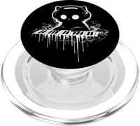 Cute Cat Dj Piano Dark Music Funny Gothic Kitty Player PopSockets PopGrip for MagSafe