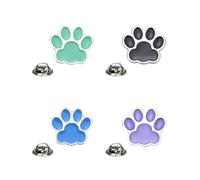 Cute Cat Dog Paw Print Brooches Pins Set for Women Teen Girls Kitten Puppy Animal Pet Enamel Brooch Pin Lapel Badge Jackets Hat Backpacks Shirt Pins Fashion Birthday Jewelry Gifts 4Pcs