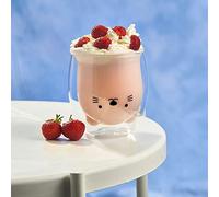 Cute Cat Double Walled Drinking Glass by MYLEE London