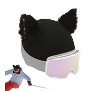 Cute Cat Dressing Table Cover Protection Against Skiing Landlords in Luxurious Accessories Decorative Winter Hat Protector for Skating, Cycling