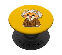 Cute Cat E=MC2 Funny Science Math Physics Equations Kids PopSockets Adhesive PopGrip
