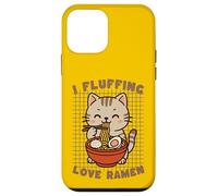 Cute Cat Eating Ramen Noodles Kawaii Feline Case for iPhone 12 mini