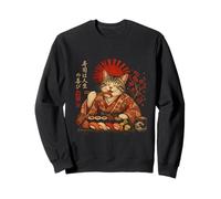 Cute Cat Eating Sushi - Sushi is Life's Joy Sweatshirt