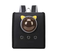 Cute Cat - Face Cat Portable Backpack - High - Definition Viewing Window, Multi - Sided Ventilation, New Choice For Travel -Pet Travel Goodie(Black)