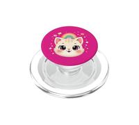 Cute Cat Face Rainbow Magic PopSockets PopGrip for MagSafe