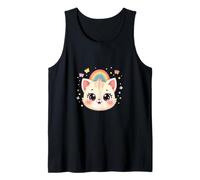 Cute Cat Face Rainbow Magic Tank Top
