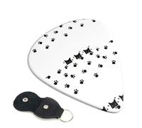 Cute Cat Funny Cat Cartoon Pet Animal Lover Guitar Pick Electric Shaped Pick Guitar Accessories for Players Guitarists - 0.71mm