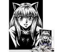Cute Cat Girl Manga 1000 Piece Jigsaws for Teenagers Boost Memory Retention Effectively Calming Relaxing Leisure Game (50x75cm)