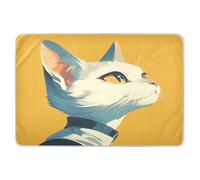 Cute Cat Gold Extra Large Resuable Changing Pad Covers Soft Absorbent Sheet Cover Underpads Slip-Resistant Bed Liners for Kids Bedwetting 52" L x 34" W