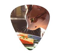Cute cat guitar pick set, 3 different thicknesses, 12 pieces for a variety of instruments