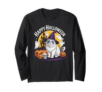 Cute Cat Happy Halloween Ragdoll Feline Creepy Witches Spook Long Sleeve T-Shirt