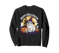 Cute Cat HAPPY HALLOWEEN Ragdoll Feline Creepy Witches Spook Sweatshirt