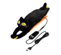 Cute Cat Heating Pad for Period Cramps Menstrual with USB Powered Instant Warmth Portable Heating Pad Cramp Relief for Women Back Neck Shoulders Pain Christmas Birthday Gift Idea (Black)