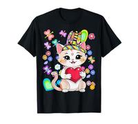 Cute Cat Hippie 60s Retro Children Girls Women Child T-Shirt