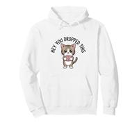 Cute Cat Holding Brain Hey You Dropped This Pullover Hoodie