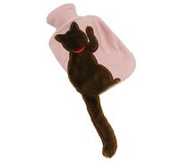 Cute Cat Hot Water Bottle with Plush Cover,1L Heat Up and Refreezable Hot Cold Pack with Knit Cover for Pain Relief Hot Cold Therapy(A3)