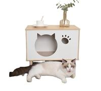 Cute Cat Houses Cat Cabinet Solid Wood Cat Nest Bedside Table Bedroom Shared Furniture House Doghouse Home TV Cat Cat House Garden(A2)