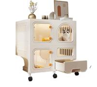 Cute Cat Houses Cat Cage, Cat Toilet, Cat Litter Box, Integrated Household Indoor Cat Villa, Kitten Cage, Cat House, Cat Cabinet Cat House Garden(1)