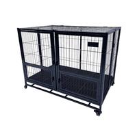 Cute Cat Houses Cat Villa Thickened Wire Cat And Dog Cage Large And Medium-sized Wheeled Folding Iron Cage Dog Cage Cat House Garden(108 * 70.5 * 70.5)