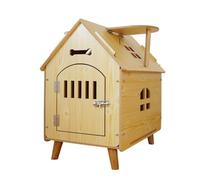 Cute Cat Houses Dog House Outdoor Wooden Kennel Wooden Kennel Guardrail Indoor All-season Pet Cat Wooden House Villa Cat House Garden(XL75*55 * 75cm)
