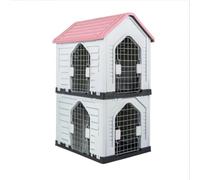 Cute Cat Houses Outdoor Cat Nest And Cat Cage, Summer All-season Dog House, Rainproof Outdoor Cat And Dog House Cat House Garden(Green)