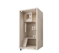 Cute Cat Houses Pet Cabinet Cat Villa Cat Nest Cat House Castle Waterproof Extra Large Space Cage Home Indoor Cat House Garden(G12)