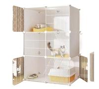 Cute Cat Houses Pet cage indoor dog cage household cat villa cattery cat cabinet cat nest cat house large space cat cage Cat House Garden(3)