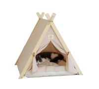 Cute Cat Houses Pet Tent Kennel Universal For All Seasons Cat Delivery Room Closed Pine Winter Warm Cat Tent Cat Kennel Cat Cabinet Cat House Garden(D)