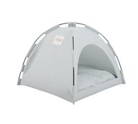 Cute Cat Houses Summer cooling mat outdoor pet nest tent breathable foldable cat outdoor tent solid color cat nest Cat House Garden(Grey,40 * 40 * 35CM)
