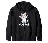 Cute Cat Hug Me Zip Hoodie