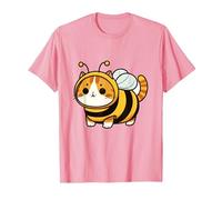 Cute Cat in a Bee Costume T-Shirt, Men, Pink, Small