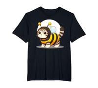 Cute Cat in a Bee Costume T-Shirt, Men's Big and Tall, Black, 4X Tall