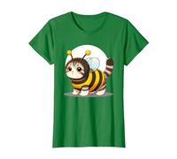 Cute Cat in a Bee Costume T-Shirt, Women, Kelly Green, X-Large