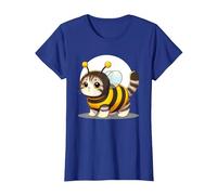 Cute Cat in a Bee Costume T-Shirt, Women, Royal Blue, XX-Large