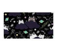 Cute Cat in Space-247 Cushioned Kitchen Runner Rug Mat Stain Resistant, Easy Wipe Clean for House Sink Office,15.7"x29.5"in