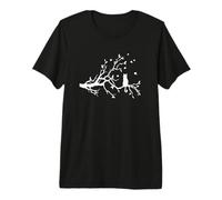 Cute Cat in Tree Feline in The Moonlight Premium T-Shirt