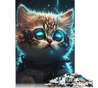 Cute Cat Is Daydreaming 500 Piece Jigsaw Puzzle for Adults & Age 18 Years Up - Family Activity Jigsaw Puzzles Educational Games Difficult And Challenge 500pcs (52x38cm)