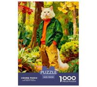 Cute Cat Jigsaw Puzzle 1000 Pieces Relaxing Hobby Adults & Teens Adorable Pets Durable Finish Strong Fit 70x50cm/1000pcs