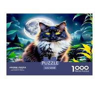 Cute Cat Jigsaw Puzzles 1000 Pieces Puzzles Educational Games 100% Recycled Cardboard Beautiful Decoration Puzzle Puzzle Game for The Whole for Women Puzzle for Adults 52x38cm/1000pcs