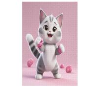 Cute Cat Jigsaw Puzzles for Adults 1000 Pieces Puzzle Brain Teaser And Children Premium Quality Wooden 78×53cm