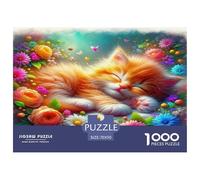 Cute Cat Jigsaw Puzzles for Adults Kids 1000 Pieces Impossible Challenge Toy Educational Games Home Wall Art Extreme Difficulty Gift Set Relaxation 70x50cm/1000pcs