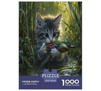 Cute Cat Jigsaw Puzzles Puzzle for Adults Kids. 1000 Piece Impossible Challenge Toy Educational Game Home Decoration for Adults& Kids Age 14 Years Up 70x50cm/1000pcs