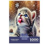 Cute Cat Jigsaw Puzzles Puzzle for Adults Kids. 1000 Piece Impossible Challenge Toy Educational Games Home Decoration for Adults& Kids Age 14 Years Up 70x50cm/1000pcs