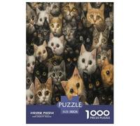 Cute Cat Jigsaw Puzzles Puzzle for Adults Kids. 1000 Pieces Whimsical Challenge Toy Educational Games Home Decoration for Adults& Kids Age 14 Years Up 38x26cm/1000pcs