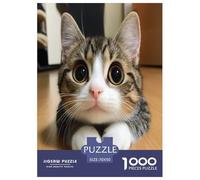 Cute Cat Jigsaw Puzzles Puzzles for Adults Kids. 1000 Piece Great Gifts Challenge Toy Educational Games Home Decoration for Educational Games Gifts 70x50cm/1000pcs