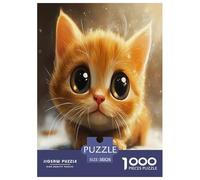 Cute Cat Jigsaw Puzzles Puzzles for Adults Kids. 1000 Pieces Impossible Challenge Toy Educational Games Home Decoration for Adults& Kids Age 14 Years Up 38x26cm/1000pcs