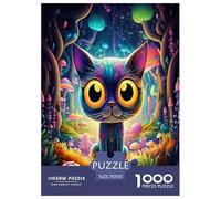 Cute Cat Jigsaw Puzzles Puzzles for Adults Kids. 1000 Pieces Impossible Challenge Toy Educational Game Home Decoration for Educational Games Gifts 70x50cm/1000pcs