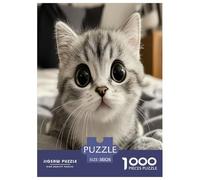 Cute Cat Jigsaw Puzzles Puzzles for Adults Kids. 1000 Pieces Impossible Challenge Toy Educational Games Home Decoration for Adults& Kids Age 14 Years Up 38x26cm/1000pcs