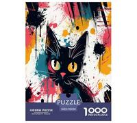 Cute Cat Jigsaw Puzzles Puzzles for Adults Kids. 1000 Pieces Whimsical Challenge Toy Educational Game Home Decoration for Educational Games Gifts 70x50cm/1000pcs