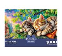 Cute Cat Jigsaws 1000 Piece Puzzle Impossible Fit Together Perfectly Wall Decor for Adults And Kids 38x26cm/1000pcs